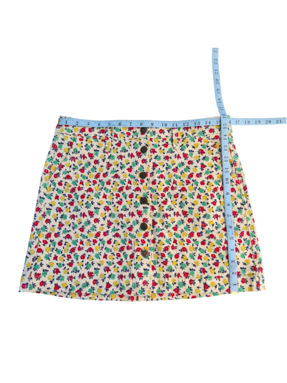 Women's J.Crew Mercantile Floral Mini Skirt Size 6 Beige Red - Picture 3 of 8